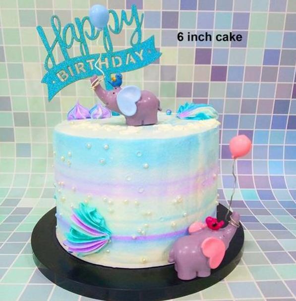 Balloon Lucky Elephant Cake Topper Resin Little Figurine Doll Cake Decoration for Baby Shower Figurines