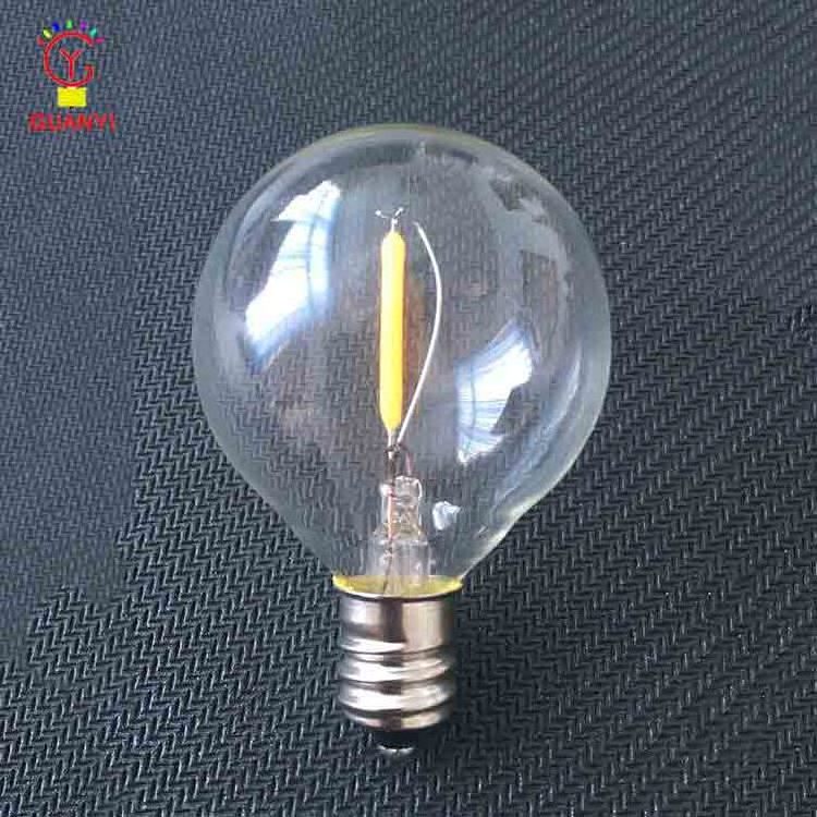 UL 120V E12 Edison Filament G40 Shatterproof LED Replacement Bulb for Retro Lighting