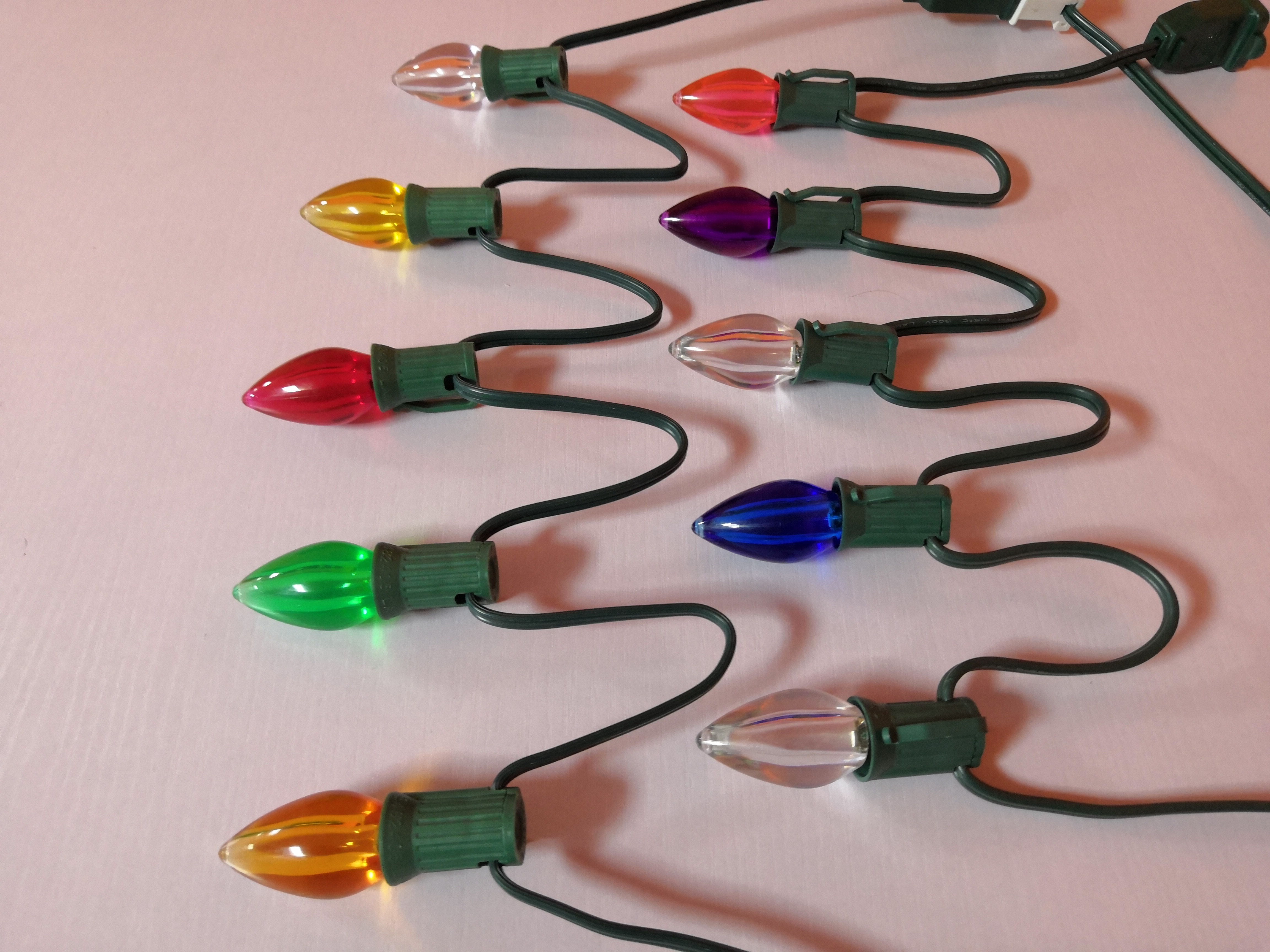 UL LED Smooth C7 Replacement Christmas Light Bulbs for E12 Sockets