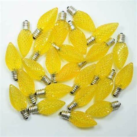 UL holiday lighting E12 C7 LED faceted Replacement Bulb for C7 Christmas String Lights