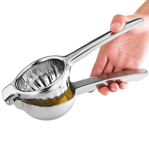 Lemon Squeezer Stainless Steel with Premium Quality Heavy Duty Solid Metal Squeezer Bowl Manual Citrus Press Juicer