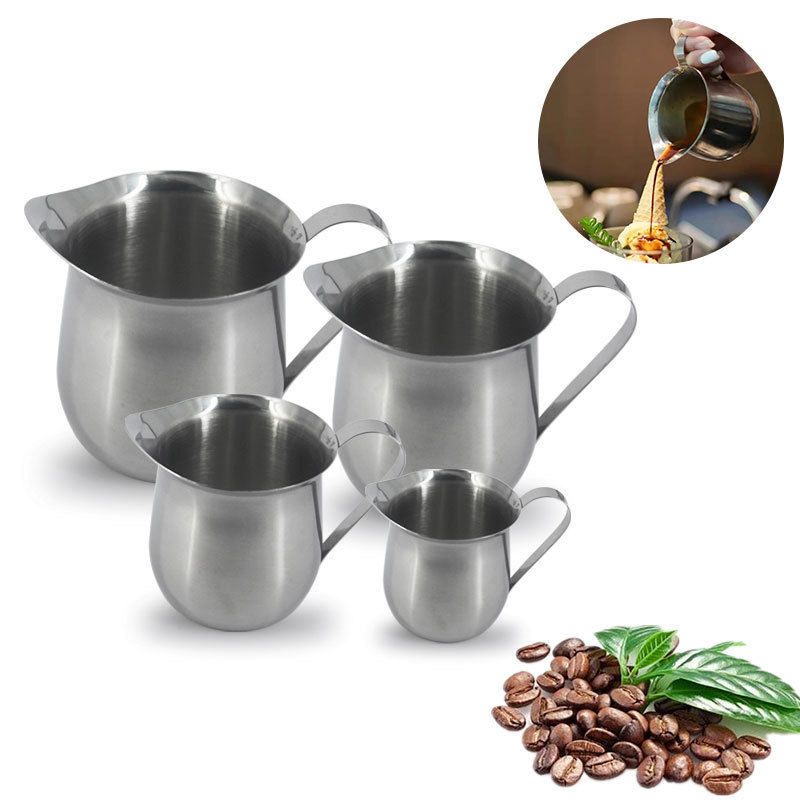 Custom Kitchen Accessories Milk Pitcher Coffee Pot Coffee Milk Pitcher With Handle powdering milk pot stainless steel