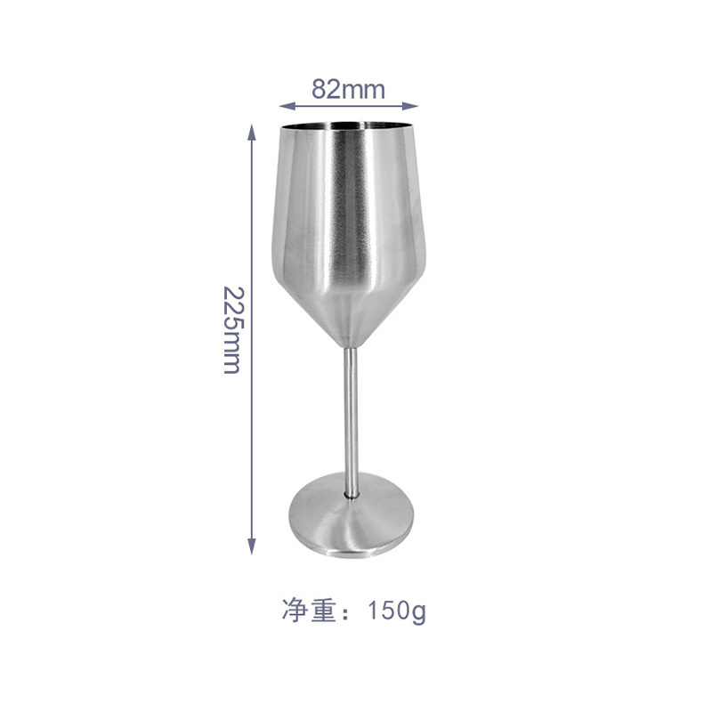 Stemless Wine Glass 400ml Wine Goblet Unbreakable 304 Stainless Steel Red Wine Glass For Party