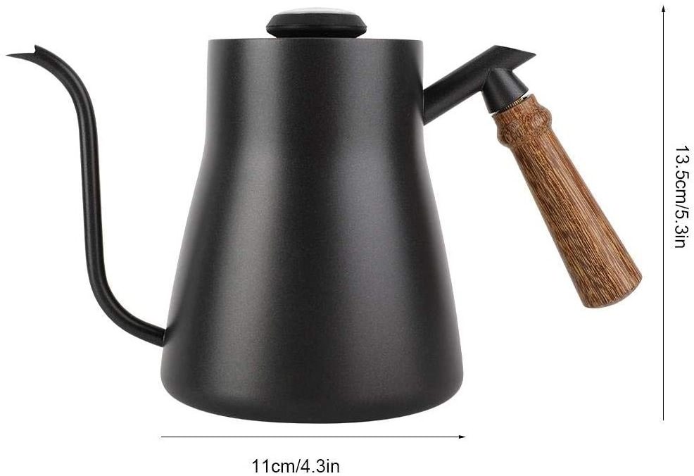 New style Custom Vacuum Glass Liner Stainless steel Carafe Tea Kettles Coffee Pot With Wooden Handle