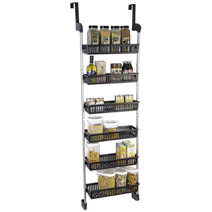 Modern Six Shelvers Over The Door Shoes Sundries Hanging Bathroom Organizer Shower Rack Storage Shelf With Hook