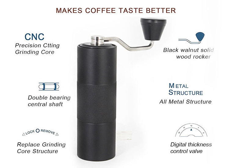 with adjustable coarseness settings burr mill spices mill coffee grinder manual espresso coffee bean grinder