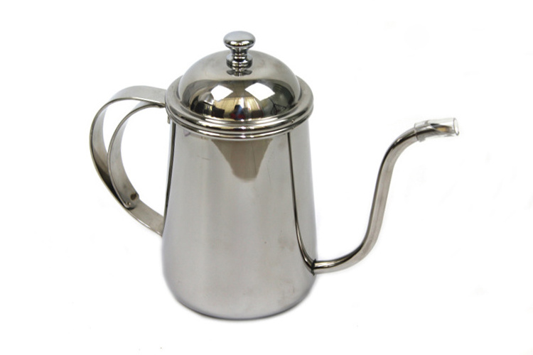 Customized 650ml   stainless steel Flow Gooseneck Pour Over Coffee Kettle drip pot Pour Over Coffee Makers