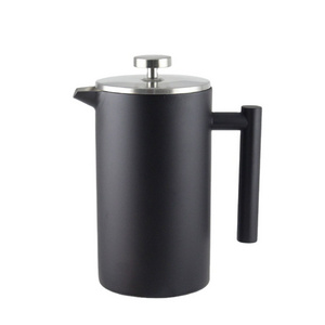 Black 304 grade stainless steel double wall insulated french press replacement filter screen coffee press