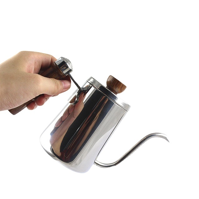 Wooden Handle Camping Coffee Percolator Stainless Steel Camping Tea Coffee serving  Pot coffee kettle