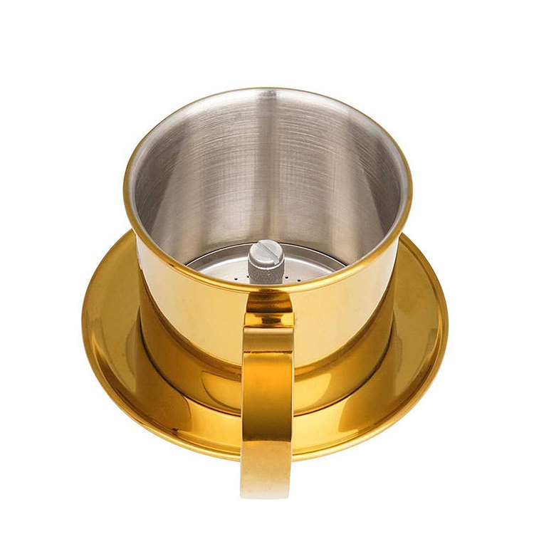 Gravity insert stainless steel pour over coffee stainer vietnam drip coffee driper  press vietnamese coffee filter