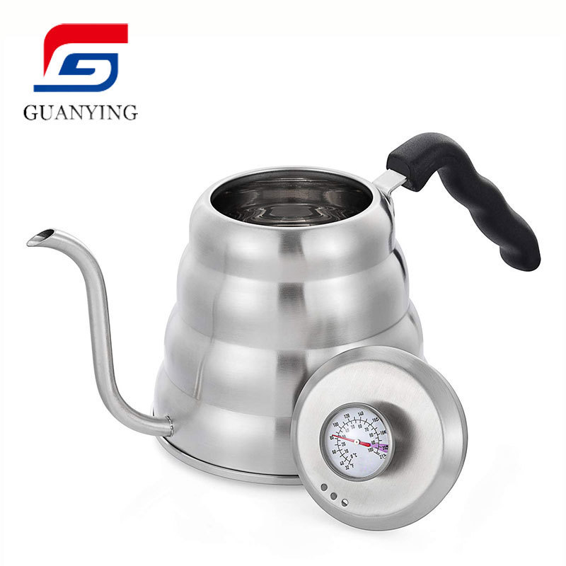 for Exact Temperature with Built In Thermometer  40OZ 1.2 Liter Gooseneck Pour Over Coffee Kettle Stainless Steel