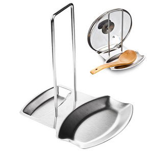 Stainless Steel 304 Kitchen Utensils Spoon Holder Rest  and Pot Lid Holder