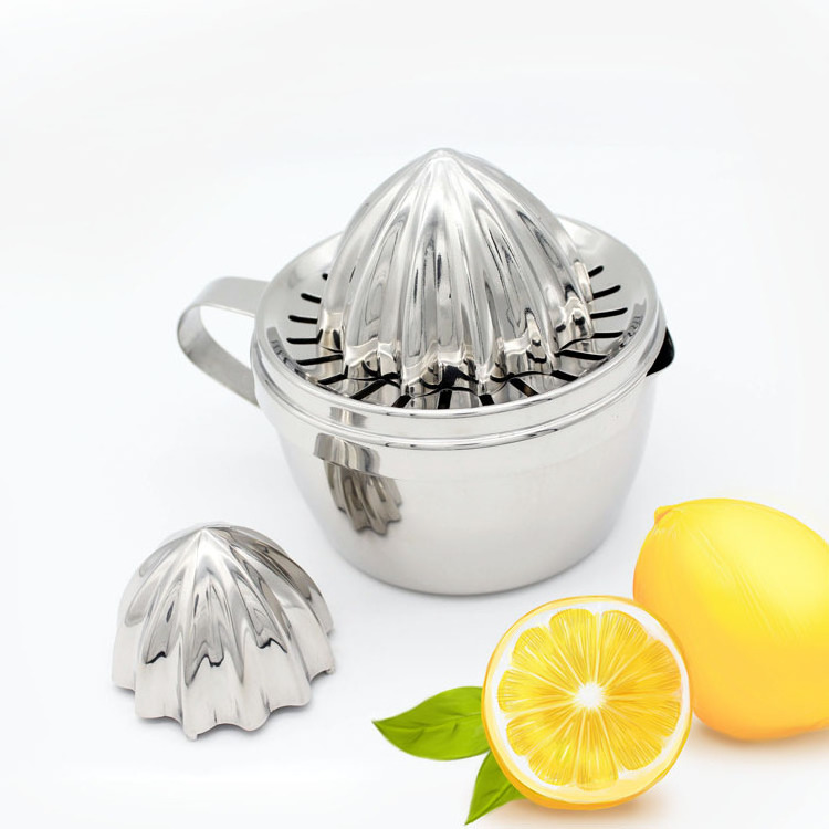 Manual Juicer Fruit Lemon Lime Orange squeezer  with Bowl Juicer Strainer lemon squeezer stainless steel