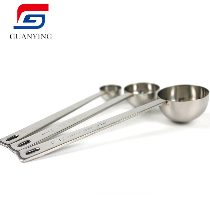 Factory cheap price coffee tool measuring spoon set 1 teaspoon 304 stainless steel coffee scoop