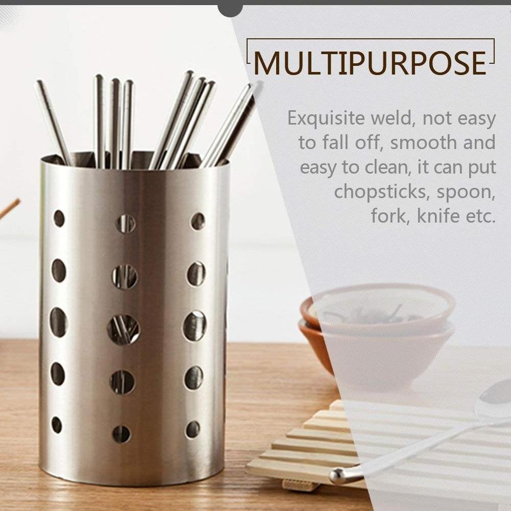 Kitchenware utensils holder Stainless steel chopstick and spoon holder spoon and fork holder