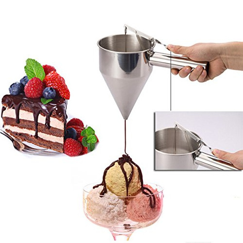 Octopus Balls Tools with Rack Cupcakes Baking Honey Dispenser Stainless Steel Funnel Kitchen Utensils