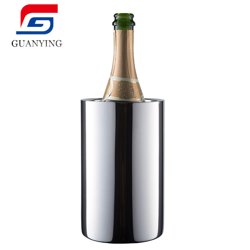 Premium grade perfect wine and champagne chiller wine cooler bucket double wall insulated stainless steel ice less bottle cooler