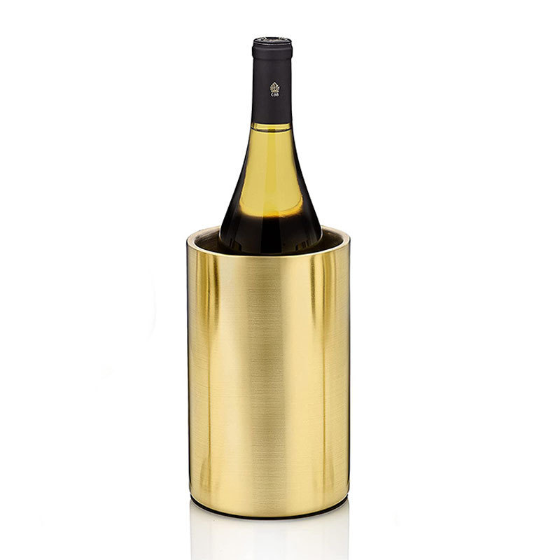 Premium grade perfect wine and champagne chiller wine cooler bucket double wall insulated stainless steel ice less bottle cooler