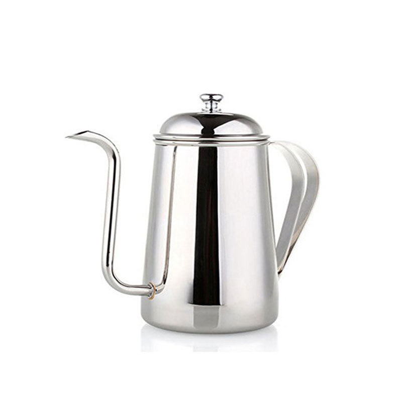 Hot sale 650ml silver black rose gold brass gooseneck coffee kettle 18/8 stainless steel pour over coffee pot