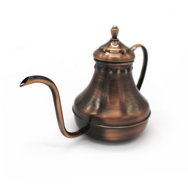 Electroplated Bronze pour over turkish copper coffee pot 304 electric kettle stainless steel coffee drip kettle copper