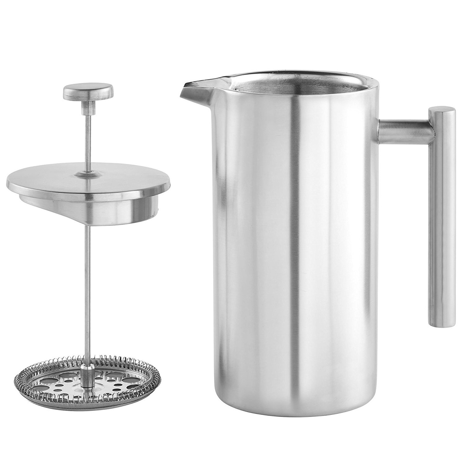 1L / 32 OZ   French Press  Stainless Steel Double Wall 18/8  Coffee Press And Tea Maker