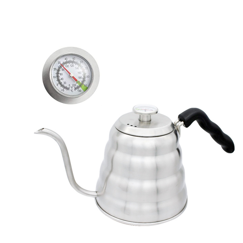 High Quality pour over drip pot Stainless Steel Tea Coffee Gooseneck Kettle With Thermometer