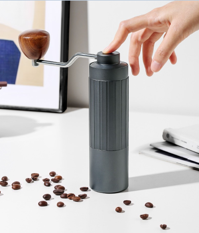 420 Stainless Steel Burr Household Portable Steel Burr Manual Coffee Bean Grinder Aluminum Alloy Coffee Grinder