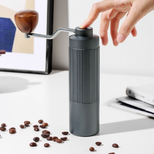 420 Stainless Steel Burr Household Portable Steel Burr Manual Coffee Bean Grinder Aluminum Alloy Coffee Grinder