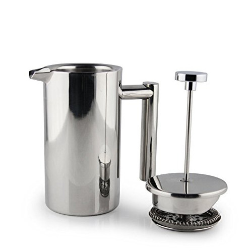 1L / 32 OZ   French Press  Stainless Steel Double Wall 18/8  Coffee Press And Tea Maker