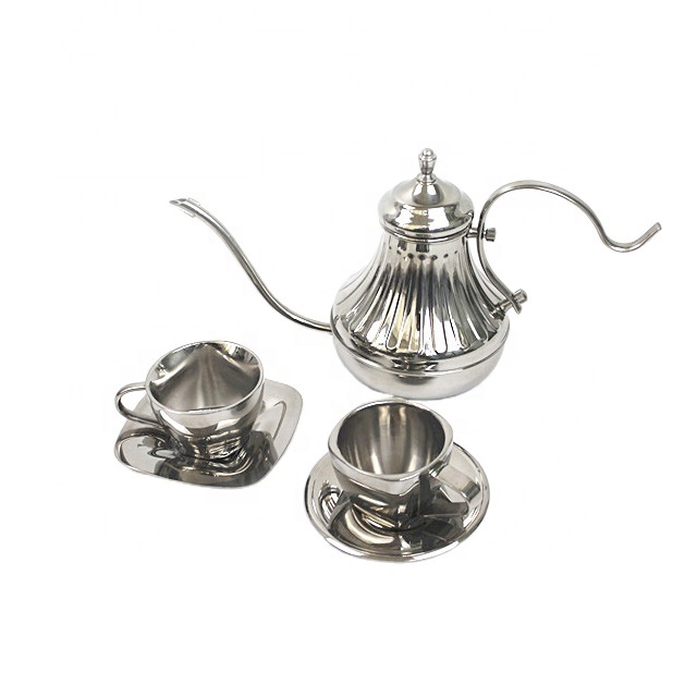 high quality pour control design Mirror turkish coffee hand drip kettle coffee stainless steel kettle for coffee