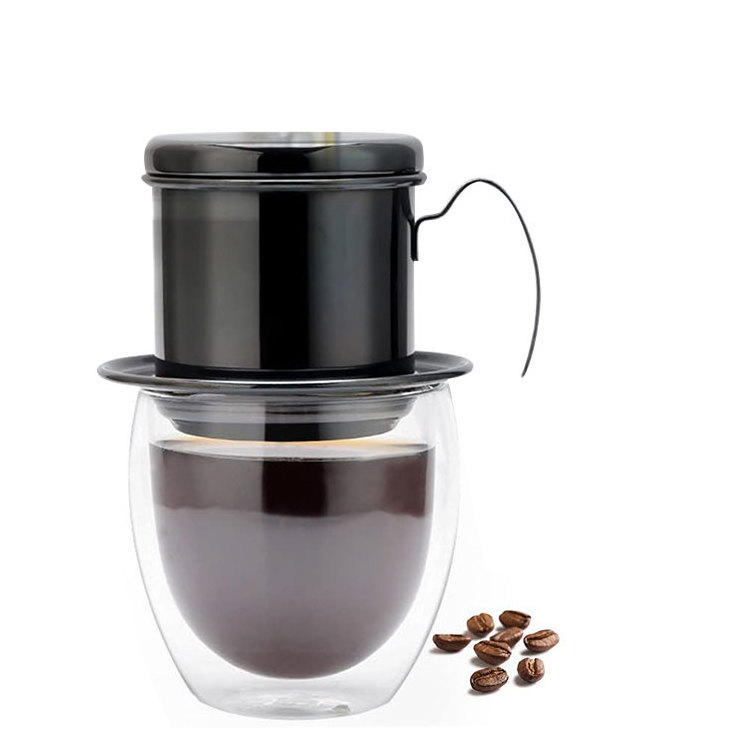 Gravity insert stainless steel pour over coffee stainer vietnam drip coffee driper  press vietnamese coffee filter