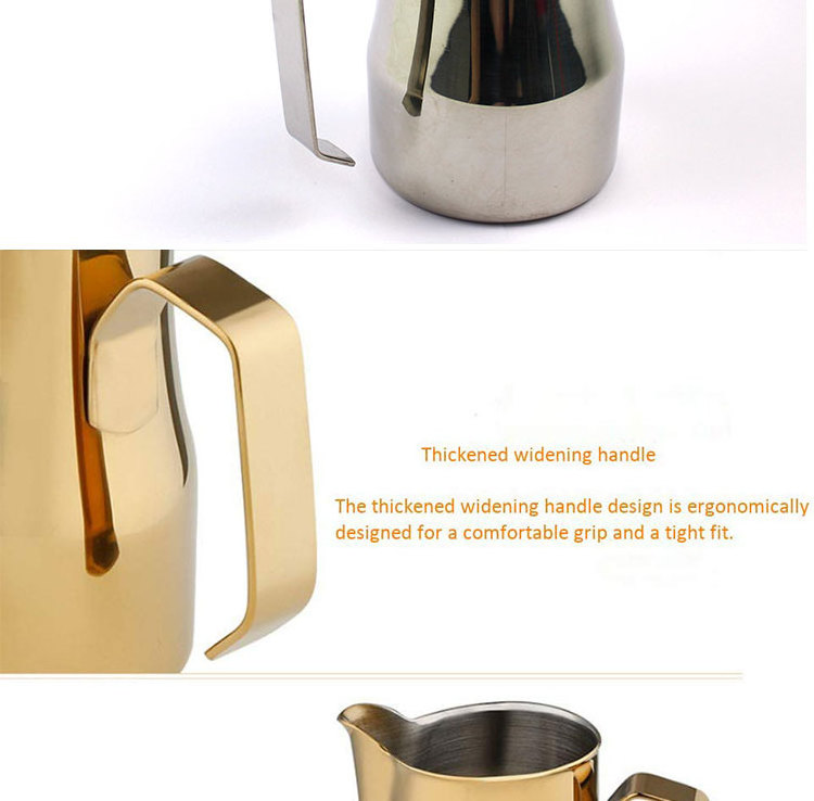 wholesale coffee jug Stainless Steel Black Coated Frothing Pitcher Milk Jug