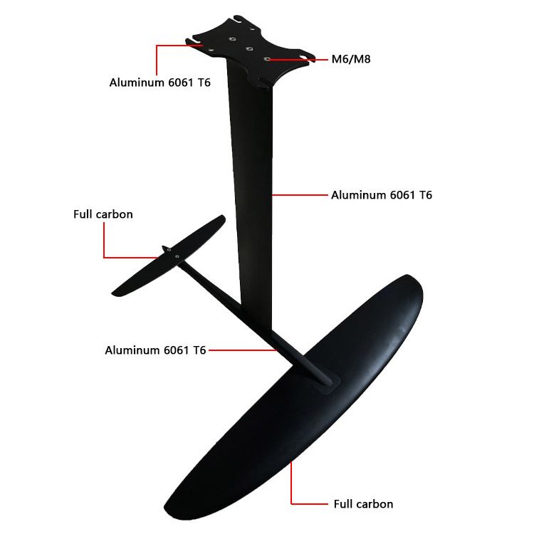 GY890 Hydrofoil Aluminum Carbon Mast 90cm Full Carbon Fiber Inflatable Kite board sup Board Competition  contestant foil wing