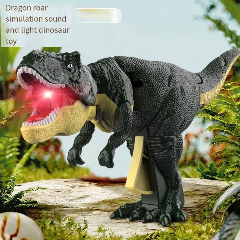 Manufacturer's Hot Selling Press Creative Fun Toy Swinging Sound Effect Tyrannosaurus Rex Dinosaur Toy Children's New Toy Gun