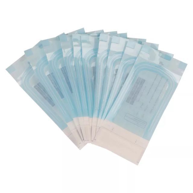 135mmx260mm Dental medical heat flat self sealing sterilization bag sterilizing pouch