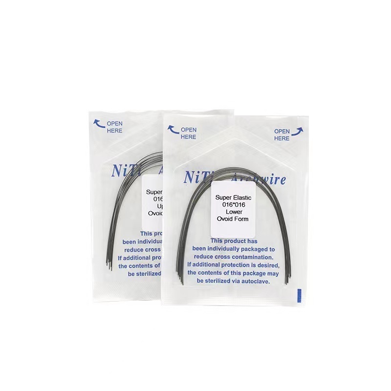 Dental consumables maierial arch wire type natural ovoid stainless steel niti orthodontic archwire for sale