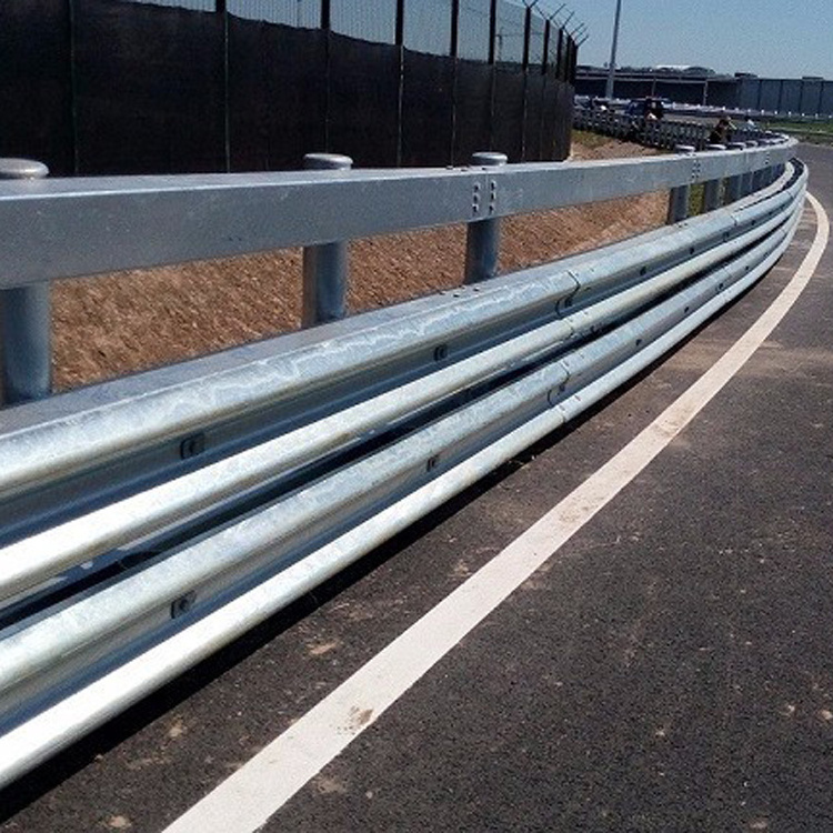 Cold rolled technology Roadway safety galvanized metal beam pedestrian guardrail fence crash barrier