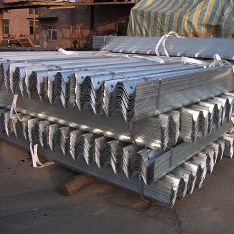 Cold rolled technology Roadway safety galvanized metal beam pedestrian guardrail fence crash barrier