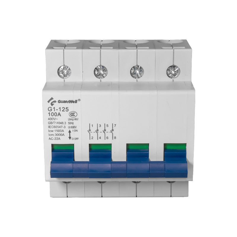 GuardWell G1-125-100A-4P AC Isolator Switch 3C Certification High Quality Disconnect Switch