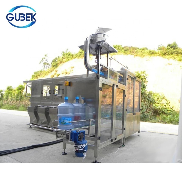 GUBEK Large drum Plastic bucket Drinking water filling capping machine