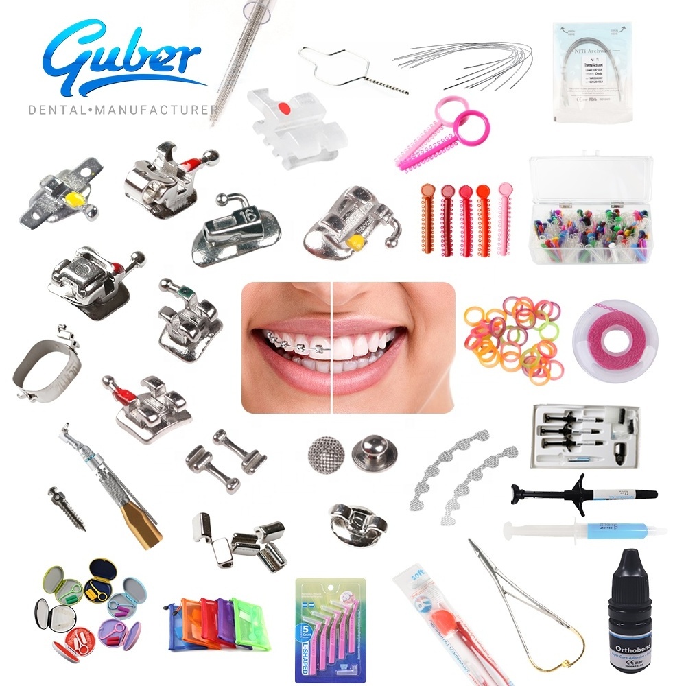 + Guber Top bracket orthodontic teeth braces quality Gold dental bracket Mini Roth orthodontic braces