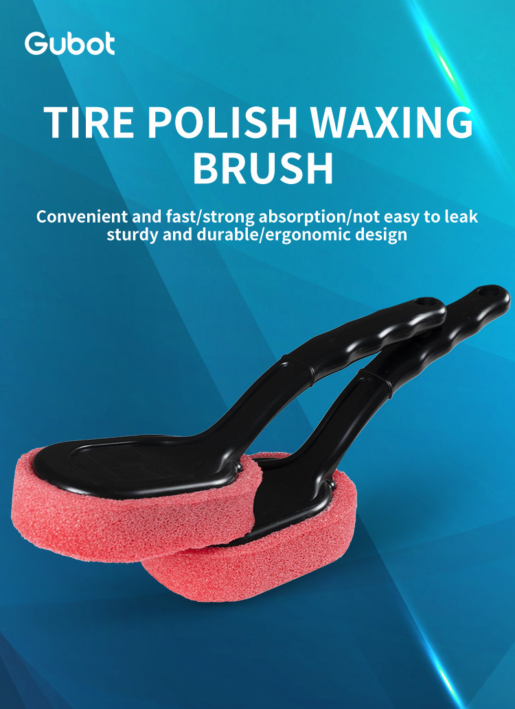 Long Handle Car Wheel Tire Waxing Polishing Sponge Washing Cleaning Brush