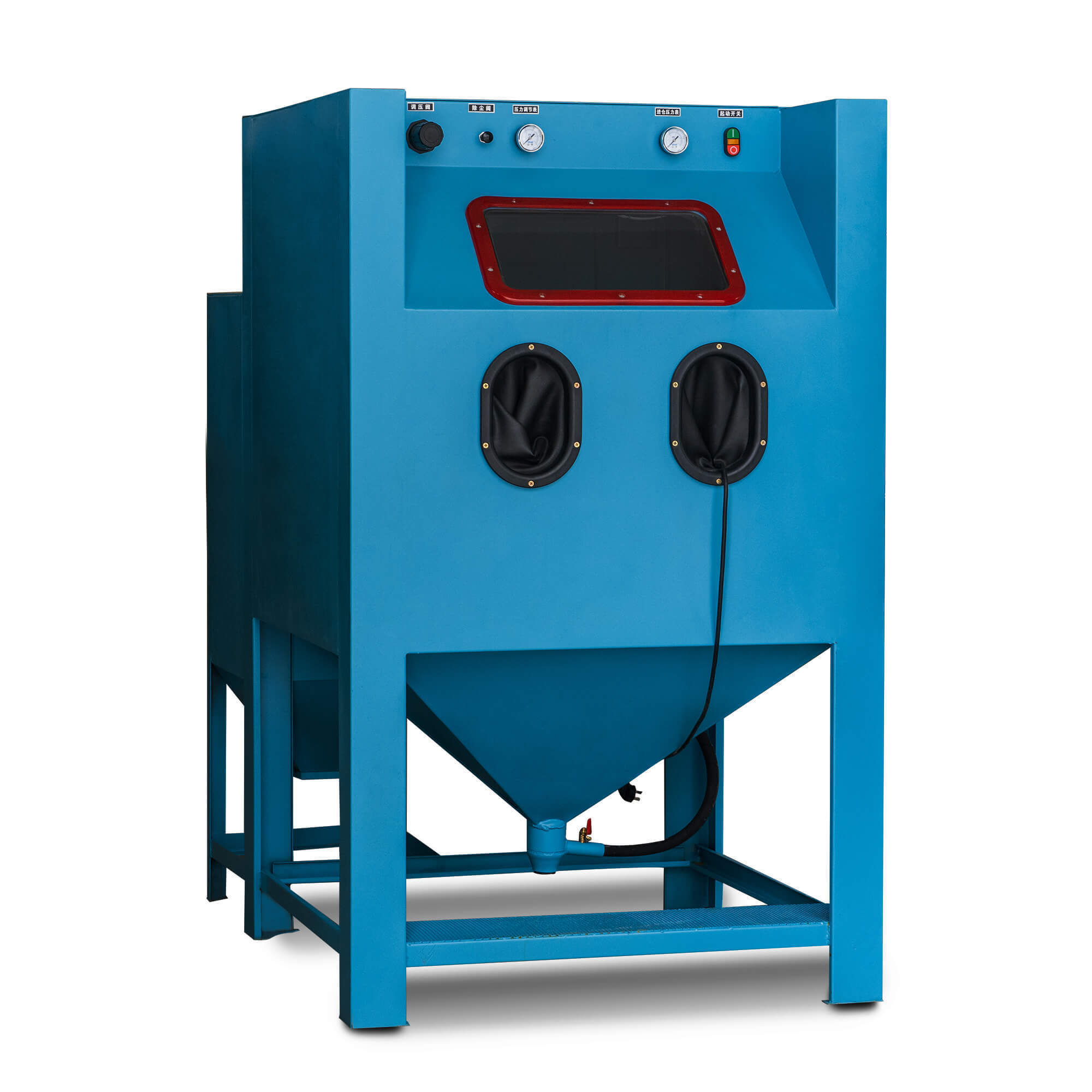 Gubot blue sandblasted sandblasting air pressure automatic sandblasting machine for wheel rims