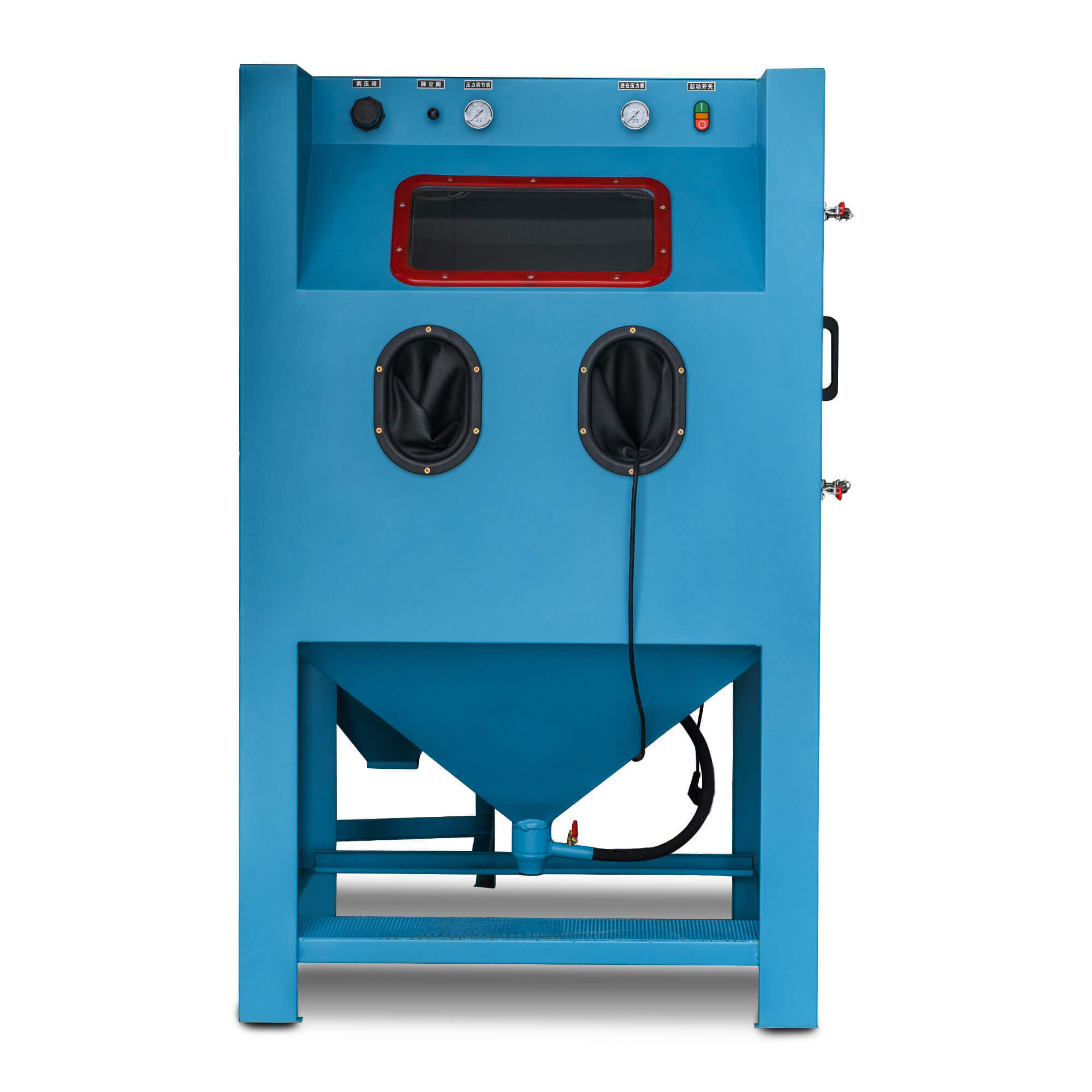 Gubot blue sandblasted sandblasting air pressure automatic sandblasting machine for wheel rims