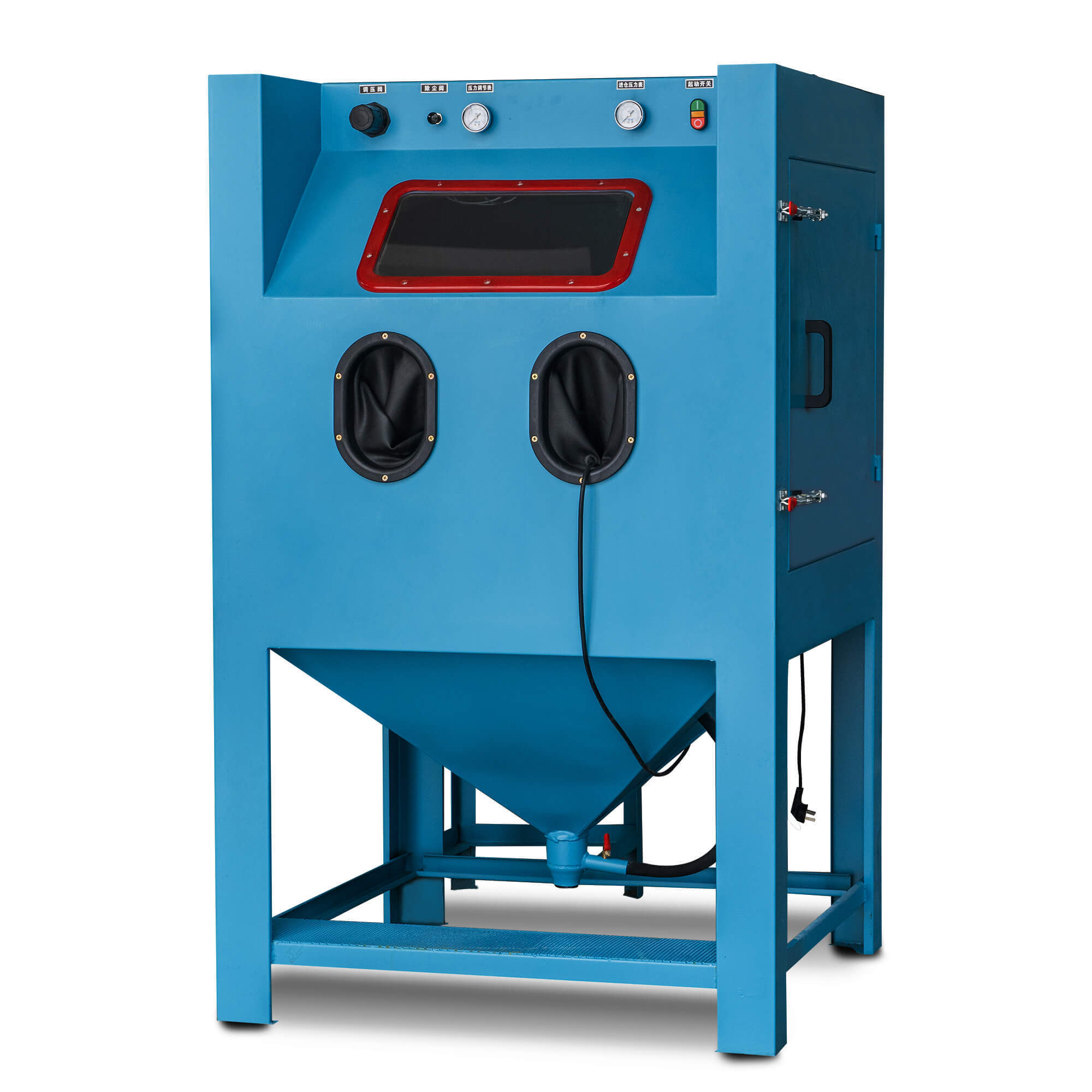 Gubot blue sandblasted sandblasting air pressure automatic sandblasting machine for wheel rims