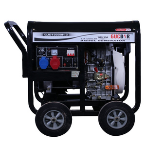 10 KVA 8 KW Portable Diesel Generator Set Three Phase Open Type 230V 400V AC DC Current Electric Start