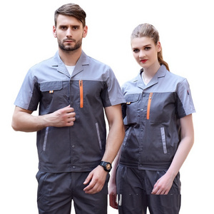 Working Uniforms Summer New Wear-resistant Work Clothing Short sleeve Men Women Mechanical Auto Repair Worker Coverall