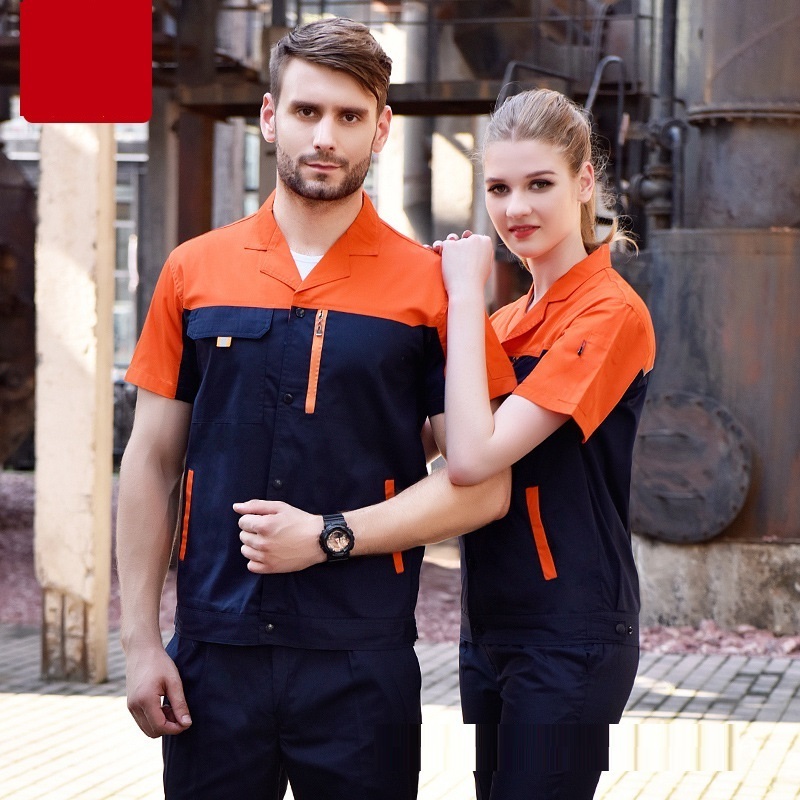 Working Uniforms Summer New Wear-resistant Work Clothing Short sleeve Men Women Mechanical Auto Repair Worker Coverall