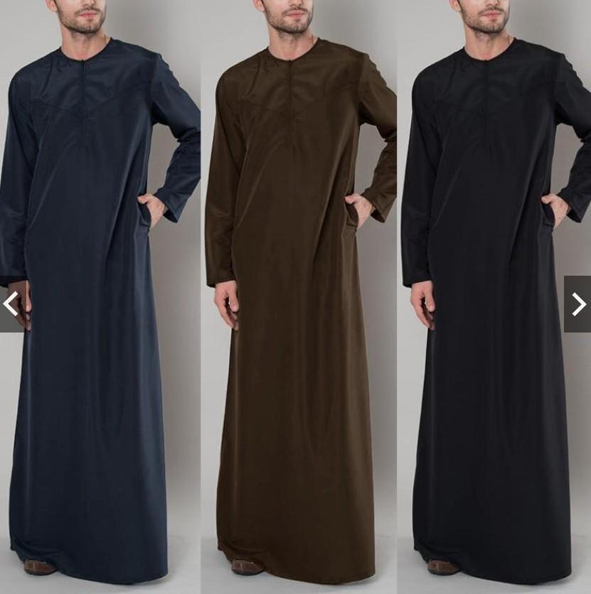 Wholesale Cheap Dafah Thobes Mens Daffah Muslim Clothing Robes Islamic Wear Daffah Men Aseel Thobe