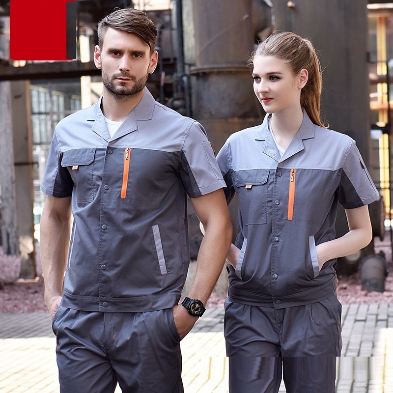 Working Uniforms Summer New Wear-resistant Work Clothing Short sleeve Men Women Mechanical Auto Repair Worker Coverall